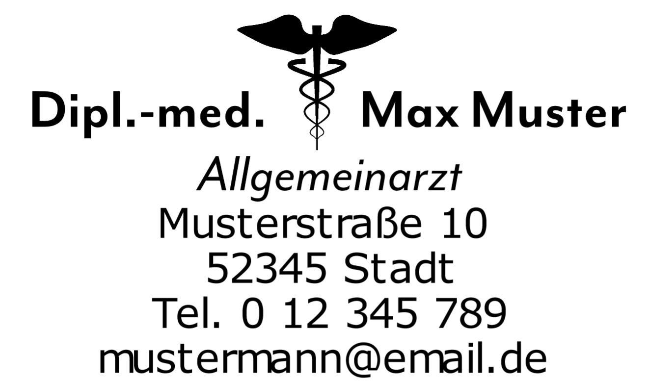 Arztstempel mit Logo