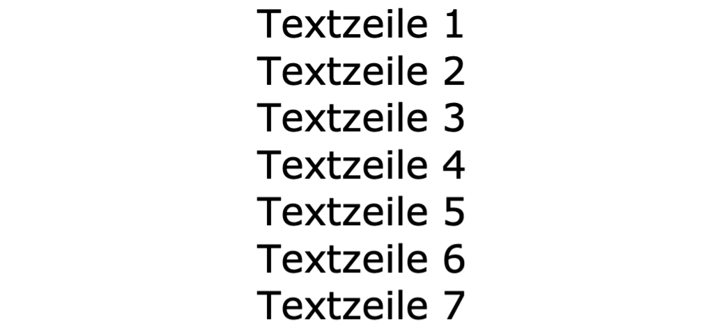 7 Textzeilen